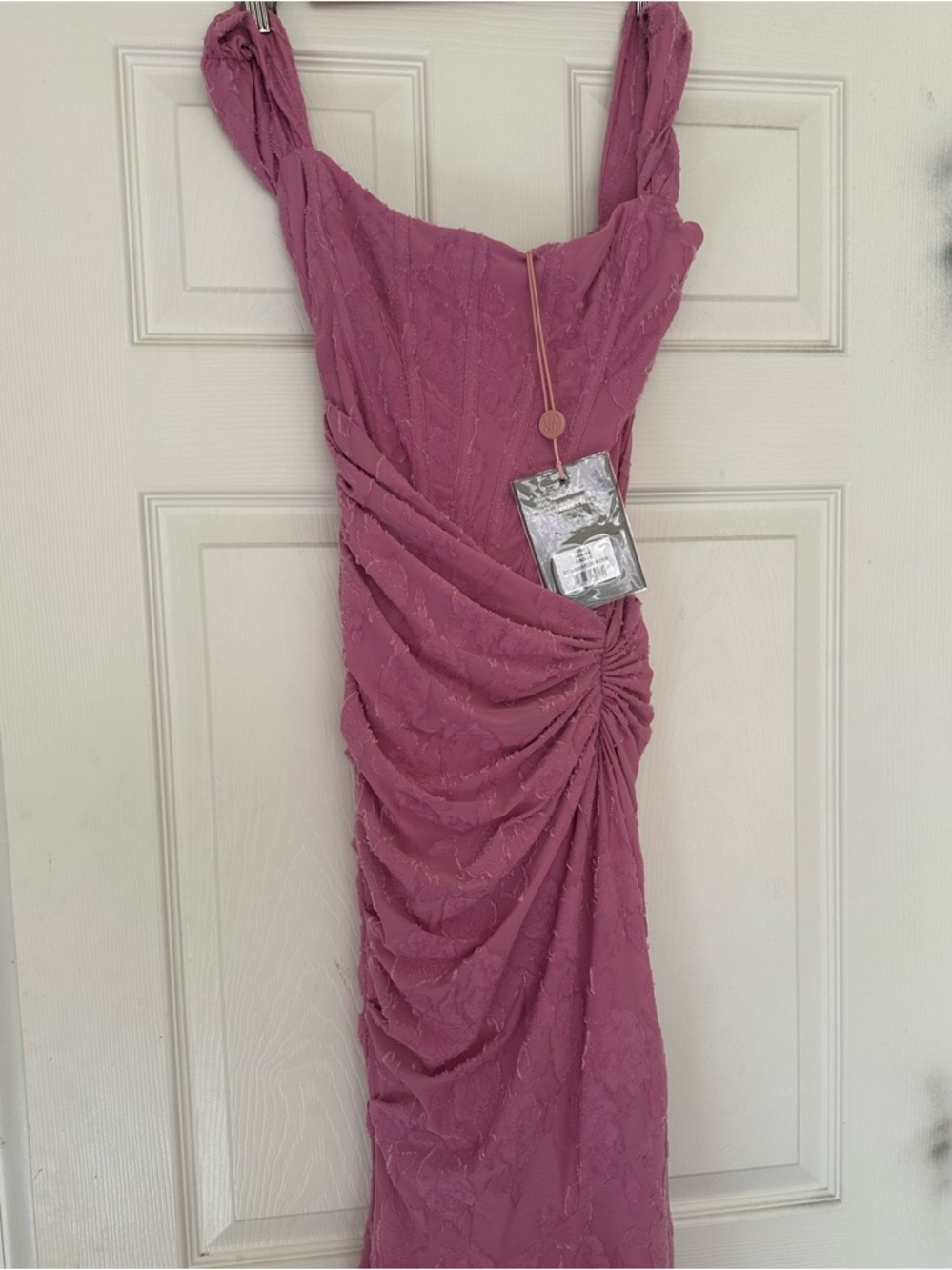 House of CB Floral Lace Hi-Low Ruched Dress - Picture 3 of 3